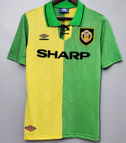 1992-1994 Man Utd Away Green Retro Soccer Jersey
