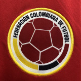 1990 Colombia Away Red Retro Soccer Jersey