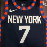 KNICKS ANTHONY #7 Black Top Quality Hot Pressing NBA Jersey