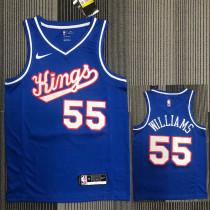 2021 Kings WILLIAMS #55 Blue City Edition Top Quality Hot Pressing NBA Jersey