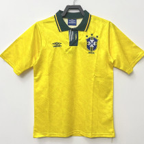1991-1993 Brazil Home Retro Soccer Jersey