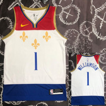 2020 Pelicans WILLIAMSON #1 White City Edition Top Quality Hot Pressing NBA Jersey