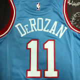 BULLS DEROZAN #11 Blue Top Quality Hot Pressing NBA Jersey