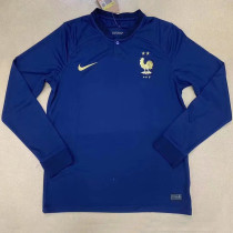 2022-23 France Home World Cup Long Sleeve Soccer Jersey (长袖)