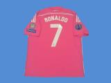 2014-2015 RMA Away Pink Retro Soccer Jersey