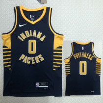 2022-23 Indiana Pacers POYTHRESS #0 Black Top Quality Hot Pressing NBA Jersey