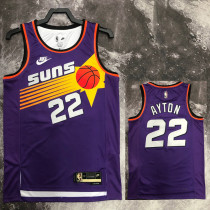 2022-23 SUNS AYTON #22 Purple Top Quality Hot Pressing NBA Jersey (Retro Logo)