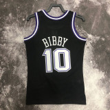 2001 Kings BIBBY #10 Black Retro Top Quality Hot Pressing NBA Jersey