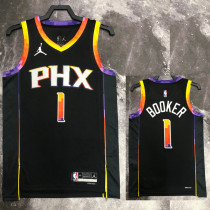 2022-23 SUNS BOOKER #1 Black Top Quality Hot Pressing NBA Jersey (Trapeze Edition)