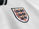 1990 England Home Retro Soccer Jersey