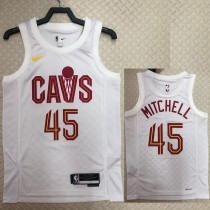 2022-23 Cleveland Cavaliers MITCHELL #45 White Top Quality Hot Pressing NBA Jersey
