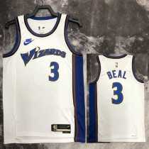 2022-23 Wizards BEAL #3 White Top Quality Hot Pressing NBA Jersey (Retro Logo)