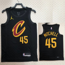2022-23 Cleveland Cavaliers MITCHELL #45 Black Top Quality Hot Pressing NBA Jersey (Trapeze Edition)