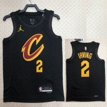 2022-23 Cleveland Cavaliers IRVING #2 Black Top Quality Hot Pressing NBA Jersey (Trapeze Edition)