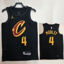 2022-23 Cleveland Cavaliers MOBLEY #4 Black Top Quality Hot Pressing NBA Jersey (Trapeze Edition)