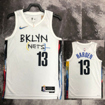 2022-23 Nets HARDEN #13 White City Edition Top Quality Hot Pressing NBA Jersey