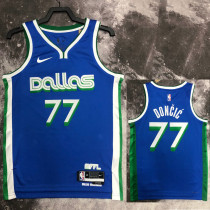 2022-23 Dallas Mavericks DoNCIC #77 Blue City Edition Top Quality Hot Pressing NBA Jersey