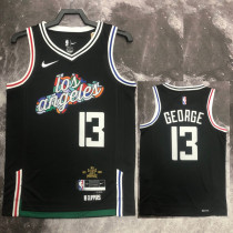 2022-23 Clippers GEORGE #13 Black City Edition Top Quality Hot Pressing NBA Jersey
