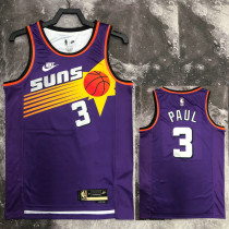 2022-23 SUNS PAUL #3 Purple Top Quality Hot Pressing NBA Jersey (Retro Logo)