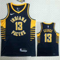 2022-23 Indiana Pacers GEORGE #13 Black Top Quality Hot Pressing NBA Jersey