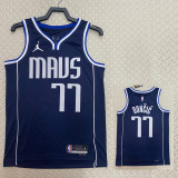 2022-23 Dallas Mavericks DONCIC #77 Blue Top Quality Hot Pressing NBA Jersey (Trapeze Edition)