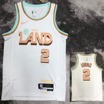 2022-23 Cleveland Cavaliers IRVING #2 White City Edition Top Quality Hot Pressing NBA Jersey