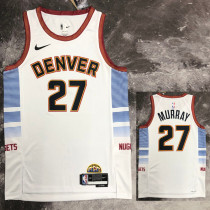 2022-23 Nuggets MURRAY #27 White City Edition Top Quality Hot Pressing NBA Jersey