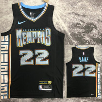 2022-23 Grizzlies BANE #22 Black City Edition Top Quality Hot Pressing NBA Jersey