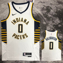 2022-23 Indiana Pacers HALIBURTON #0 White Home Top Quality Hot Pressing NBA Jersey