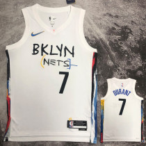 2022-23 NETS DURANT #7 White City Edition Top Quality Hot Pressing NBA Jersey