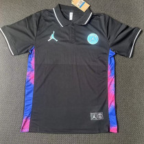 2021-23 PSG Black Classic Polo Short Sleeve (粉红边)