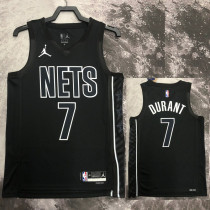 2022-23 NETS DURANT #7 Black Top Quality Hot Pressing NBA Jersey (Trapeze Edition)