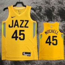 2022-23 JAZZ MITCHELL #45 Yellow Top Quality Hot Pressing NBA Jersey
