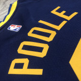 2022-23 WARRIORS POOLE #3 Dark blue Top Quality Hot Pressing NBA Jersey (Trapeze Edition)