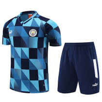 2023-24 Man City Blue Training Short Suit