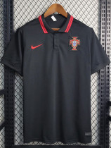 2021-23 Portugal Black Classic Polo Short Sleeve