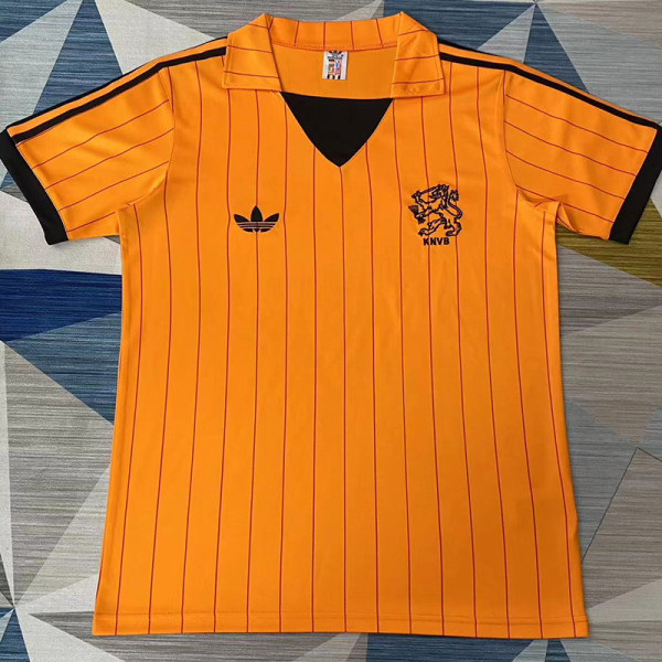 1984 Netherlands Home Retro Soccer Jersey