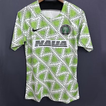 2023-24 Nigeria Pre-race White Green Training shirts (花绿)
