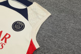 2023-24 PSG Beige Tank top and shorts suit