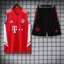 2023-24 Bayern Red Tank top and shorts suit