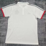 2023-24 Flamengo White Polo Short Sleeve (红袖边)