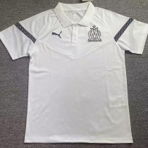 2023-24 Marseille White Polo Short Sleeve