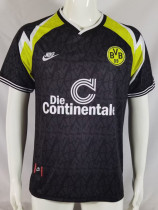 1995-96 Dortmund Away Black Retro Soccer Jersey