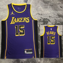 2022-23 LAKERS REAVES #15 Purple Top Quality Hot Pressing NBA Jersey (Trapeze Edition)