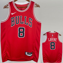 2022-23 BULLS LAVINE #8 Red Top Quality Hot Pressing NBA Jersey