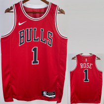 2022-23 BULLS ROSE #1 Red Top Quality Hot Pressing NBA Jersey