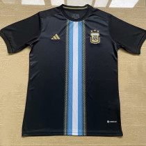 2023 Argentina Special Edition Black Blue Fans Soccer Jersey