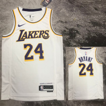 2022-23 LAKERS BRYANT #24 White Top Quality Hot Pressing NBA Jersey(圆领)