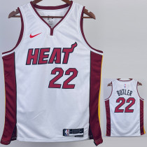 2022-23 HEAT BUTLER #22 White Top Quality Hot Pressing NBA Jersey (V领）