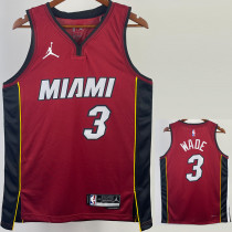 2022-23 HEAT WADE #3 Red Top Quality Hot Pressing NBA Jersey (Trapeze Edition) 飞人版